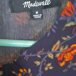 Madewell M floral blouse